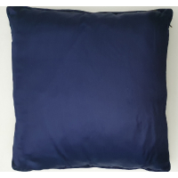 Chinese kussen met donkerblauwe zijde